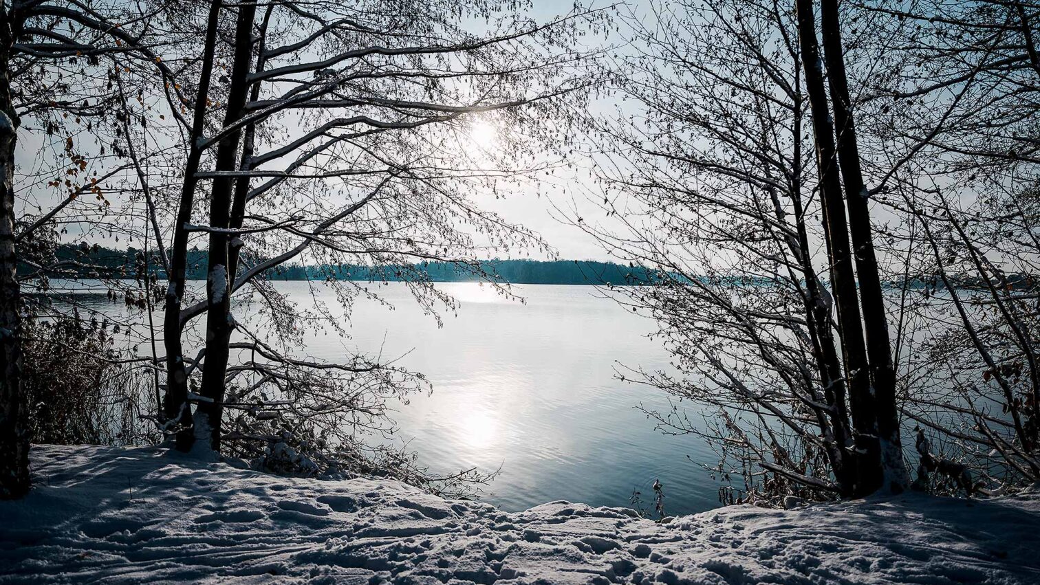 Winterlandschaft mit Blick auf den Ruppiner See