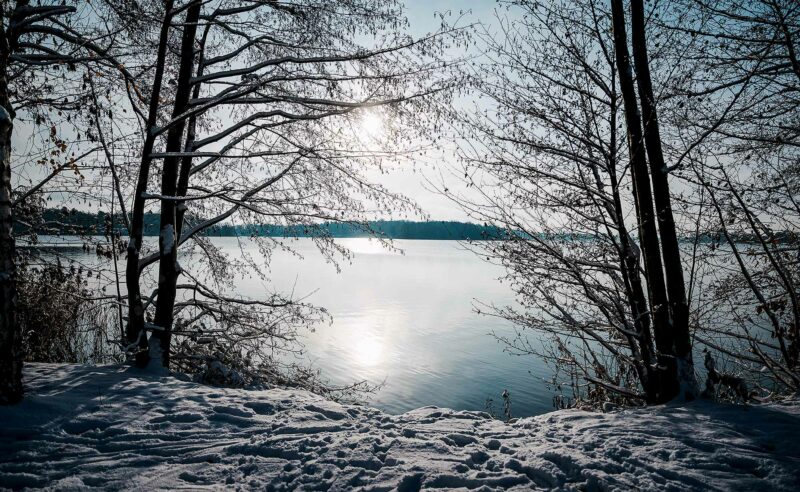 Winterlandschaft mit Blick auf den Ruppiner See